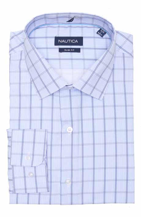 Nautica Slim Fit Grid Print Dress Shirt