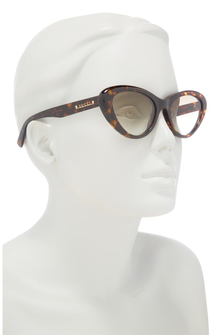 54mm Core Cat Eye Sunglasses, Alternate, color, HAVANA HAVANA BROWN