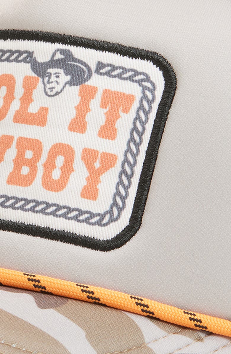 Tiny Whales Kids' Cool It Cowboy Trucker Hat, Alternate, color, Tan Camo