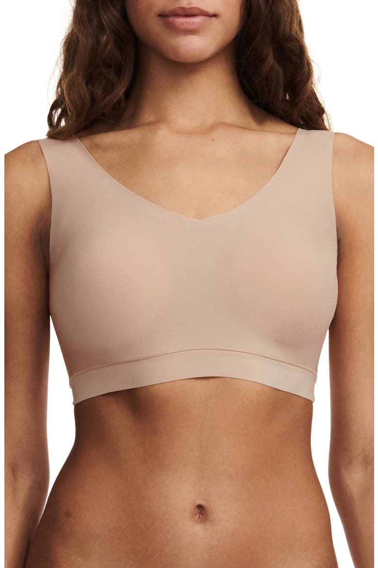 Soft Stretch Padded V-Neck Bralette, Main, color, NUDE BLUSH