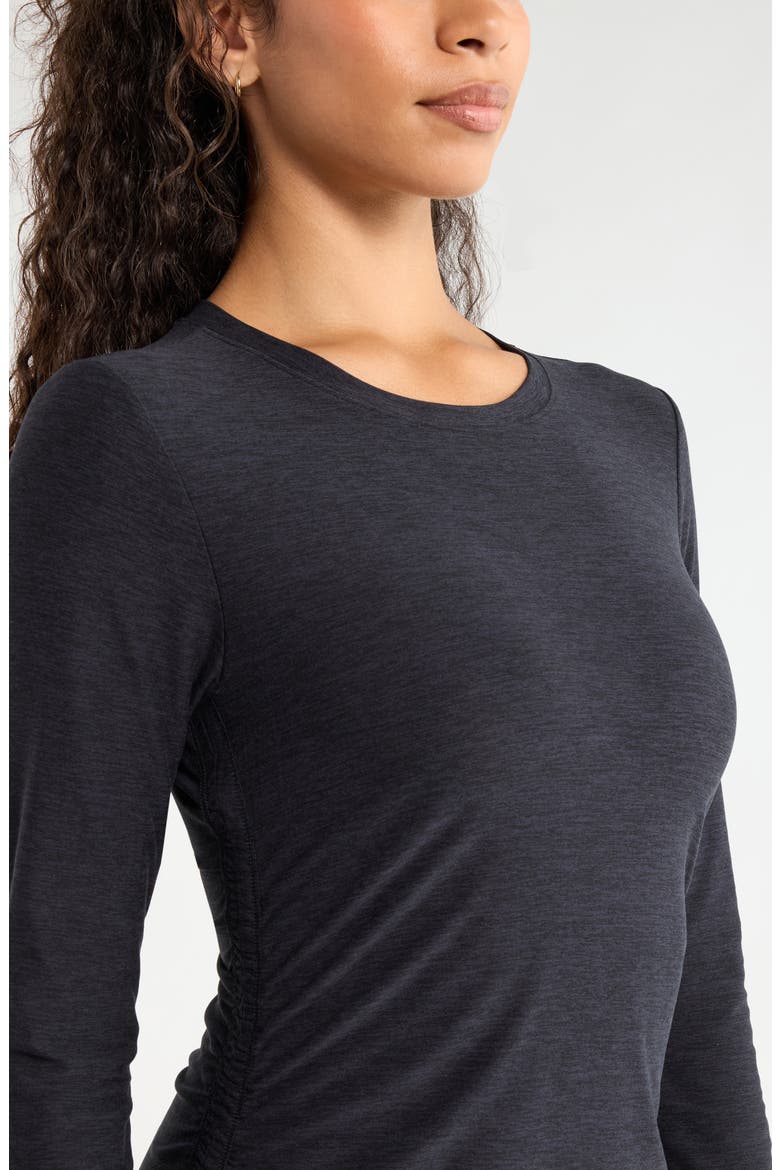 Restore Soft Ruched T-Shirt, Alternate, color, BLACK MELANGE