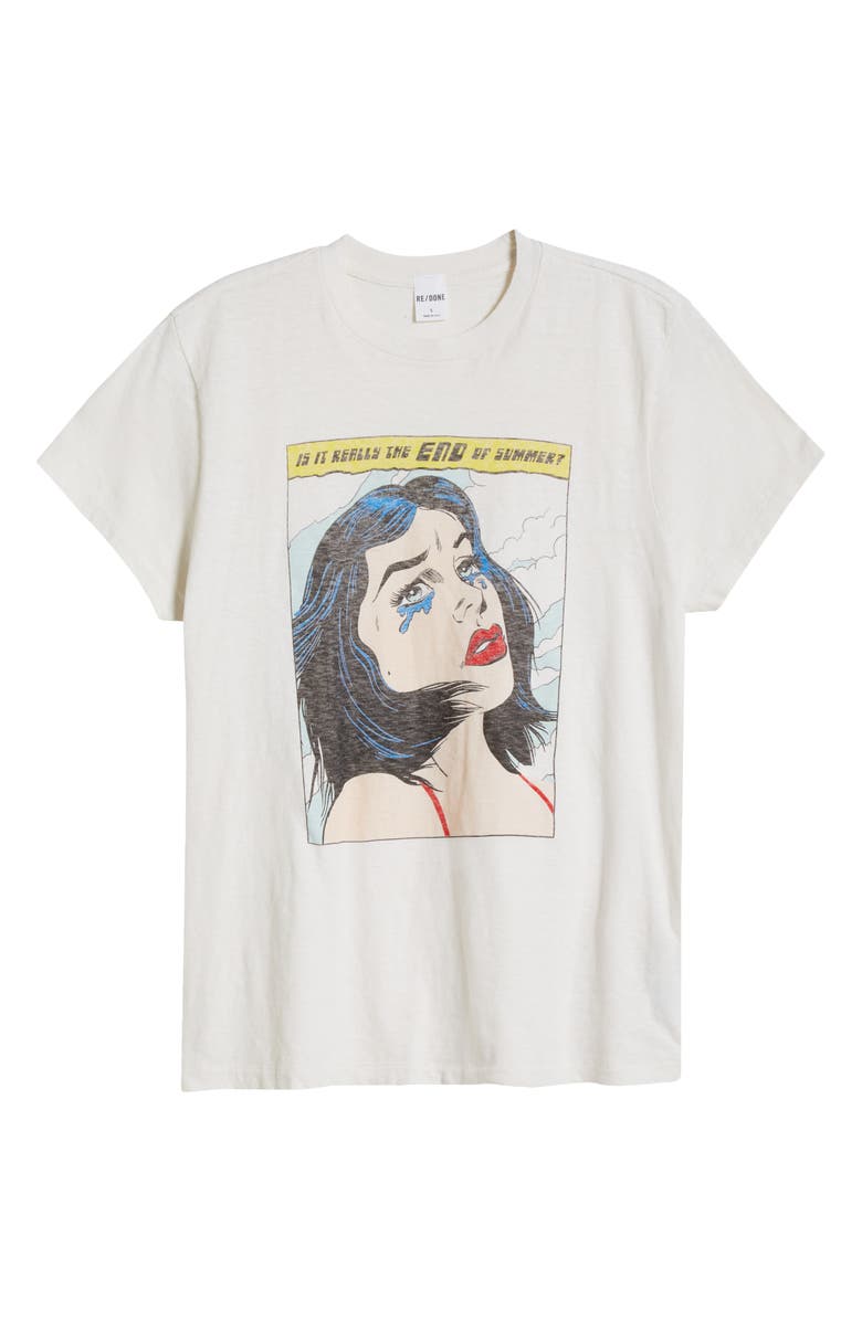 Re/Done '70s Relaxed Cotton Graphic T-Shirt, Alternate, color, Vintage White