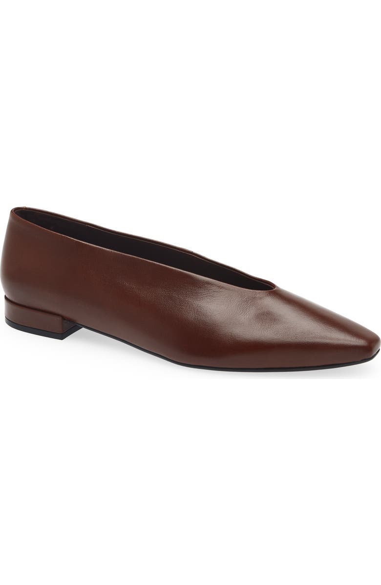 Jeffrey Campbell Hinted Pointed Toe Flat, Main, color, Cognac
