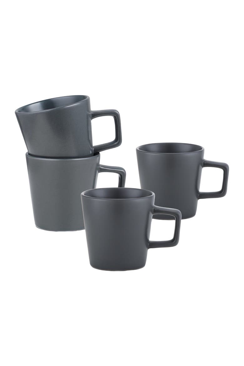 Celina Stoneware 4-Piece Mug Set, Alternate, color, Gray