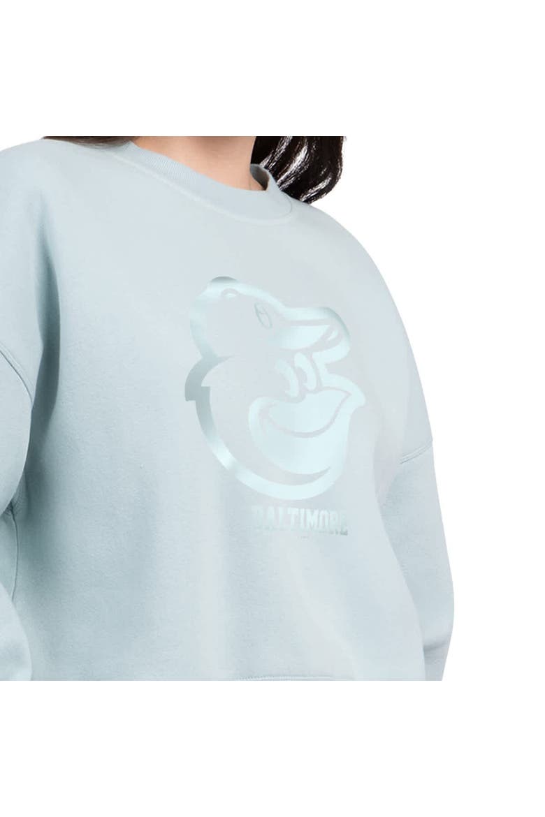 Women's Starter Mint Baltimore Orioles Pastels Boxy Fleece Sweatshirt, Alternate, color, Mint