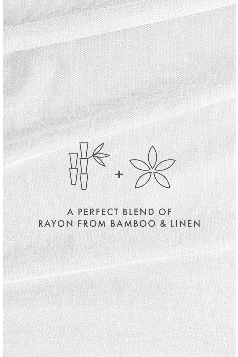 Luxury 4-Piece Rayon & Linen Blend Bed Sheet Set, Alternate, color, WHITE