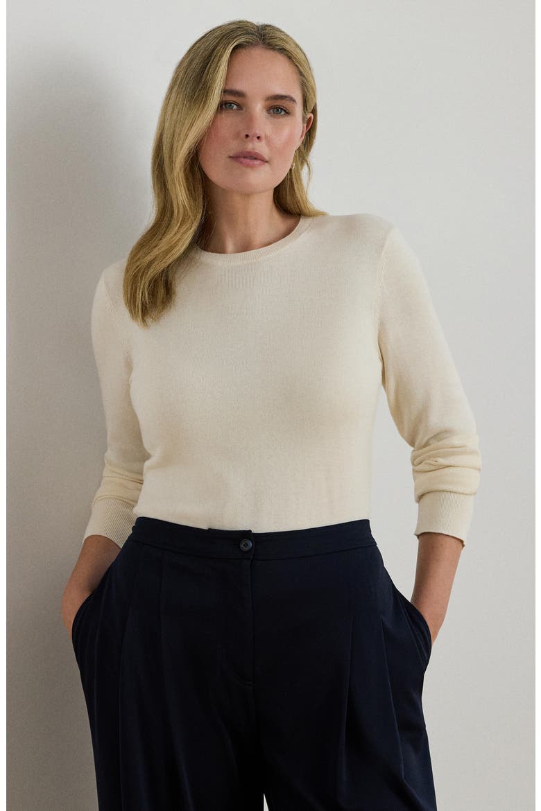 Crewneck Sweater, Alternate, color, MASCARPONE CREAM