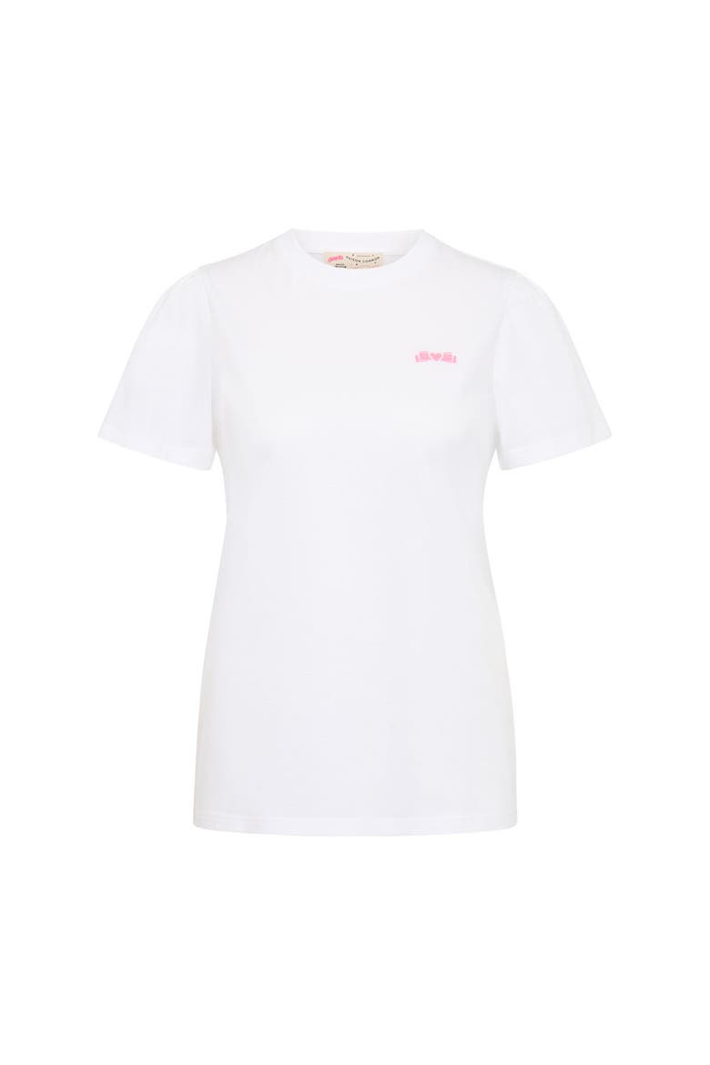 Cotton T-Shirt With Logo, Alternate, color, White / Pink
