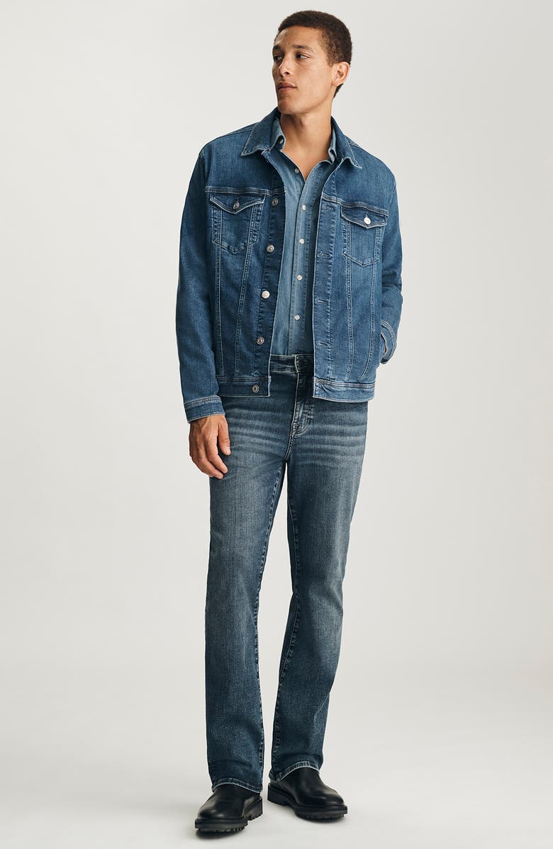 Mavi Jeans Drake Denim Trucker Jacket, Alternate, color, Mid Brushed Classic Vintage