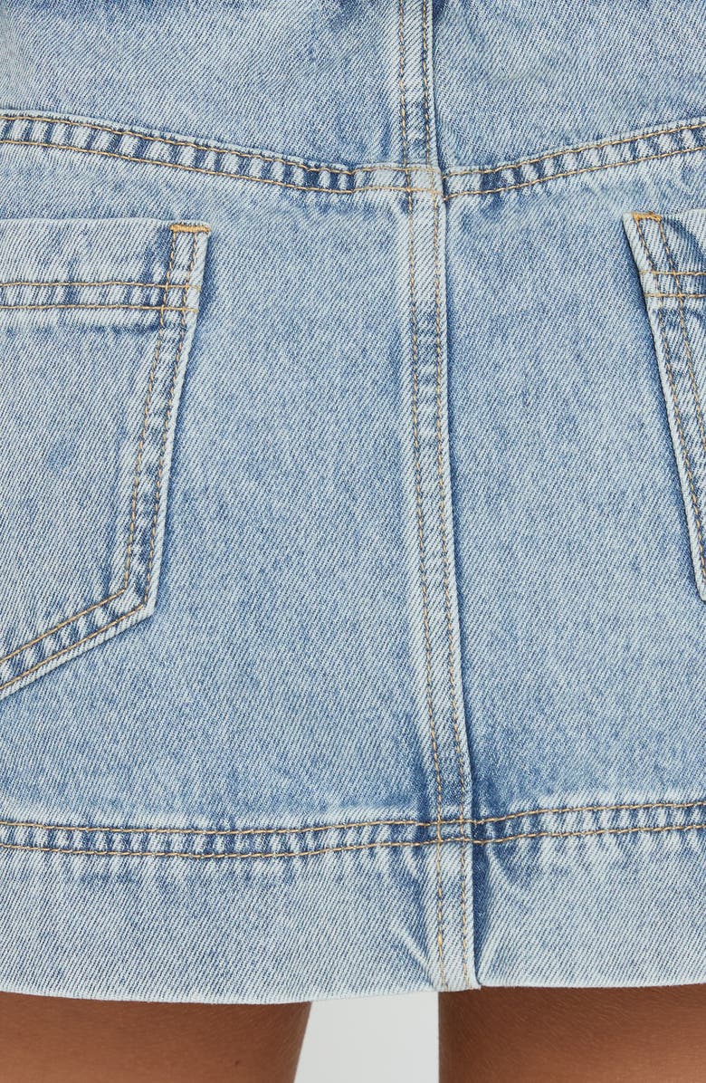 Princess Polly Stefenie Denim Skort, Alternate, color, Light Blue Wash