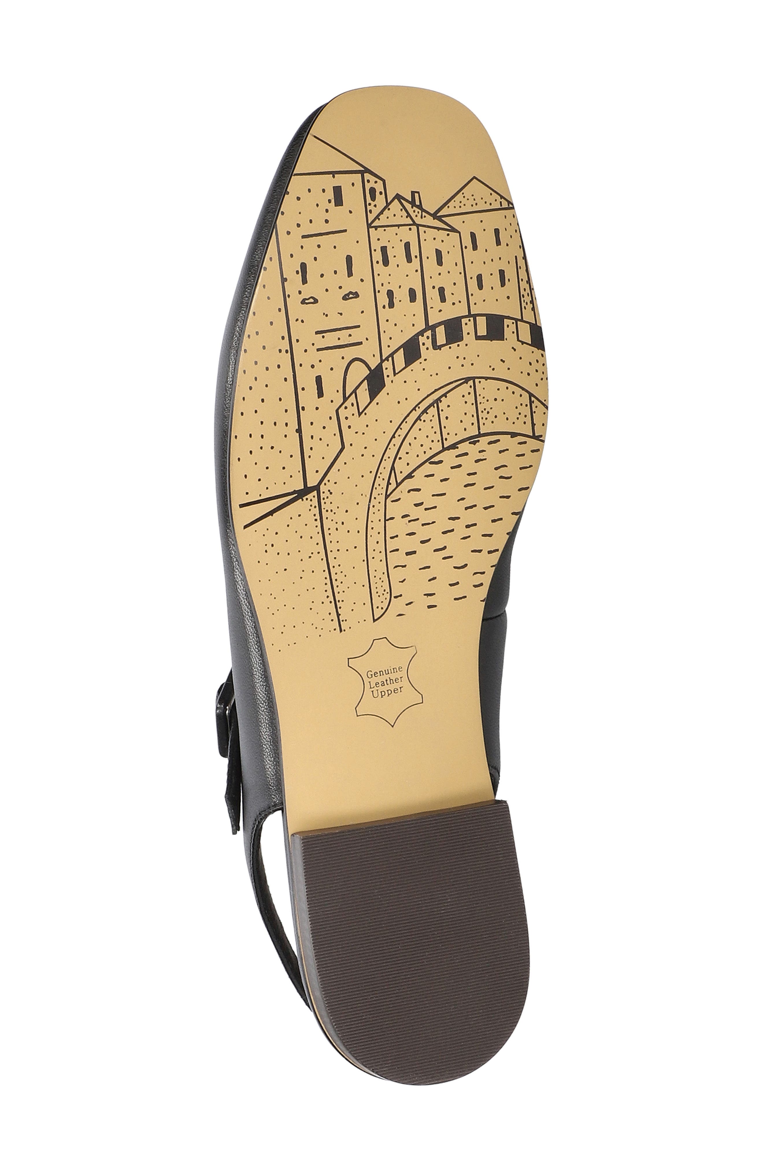 Bella Vita Andie Slingback Flat, Alternate, color, Black Leather