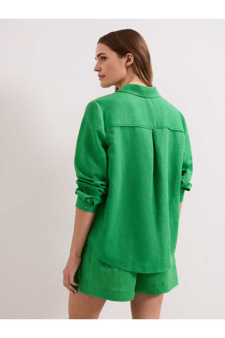 Sloane Linen Shirt, Alternate, color, Green