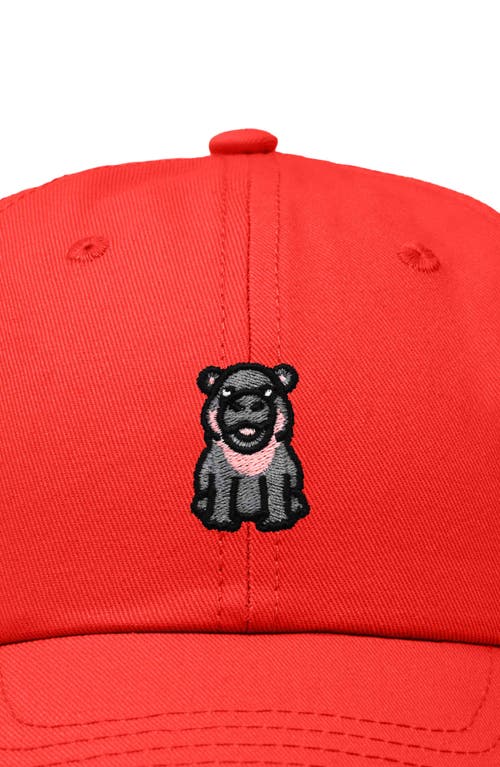 DALIX DALIX HIPPO EMBROIDERED ADJUSTABLE HAT