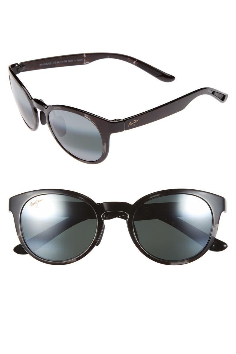 Keanae 49mm PolarizedPlus2® Sunglasses, Main, color, BLACK AND GREY TORTOISE/ GREY