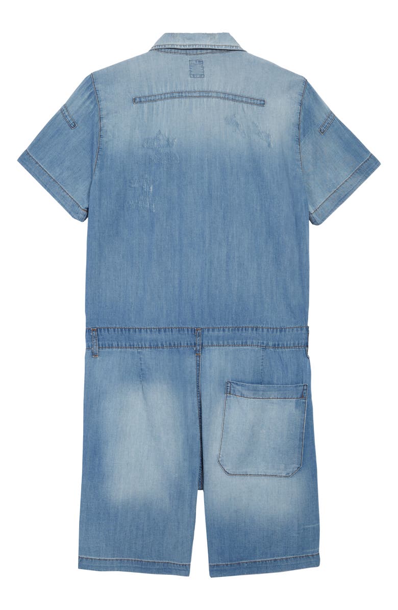 NSF Clothing Abel Chambray Mechanic Romper, Alternate, color, 
