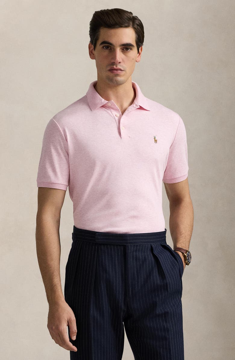 Polo Ralph Lauren Classic Fit Solid Pink Cotton Jersey Polo, Alternate, color, 