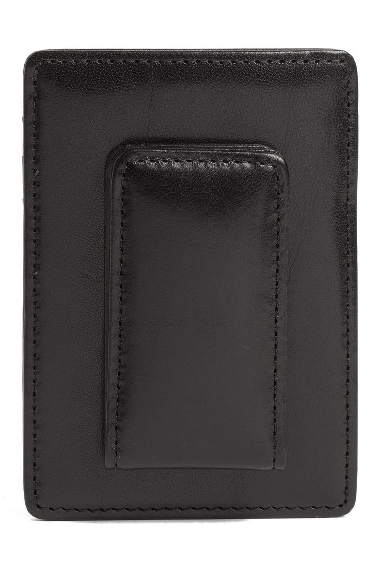 Old Leather Front Pocket Wallet, Alternate, color, BLACK