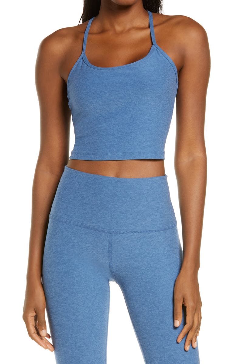 Beyond Yoga Space Dye Crop Tank, Main, color, Washed Denim