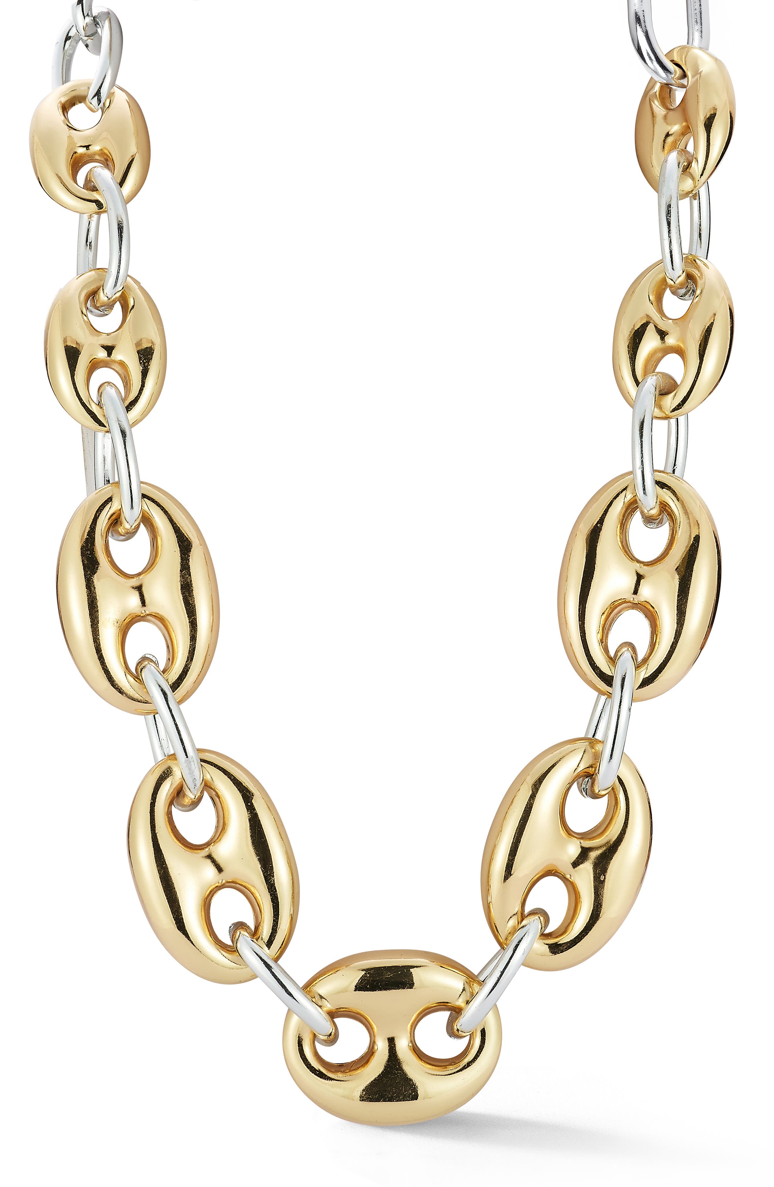 SPHERA MILANO Two-Tone Mariner Chain Necklace