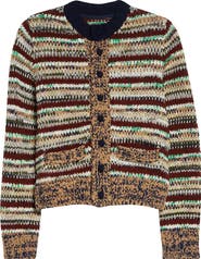 Sacai Mixed Yarn Cotton Blend Cardigan
