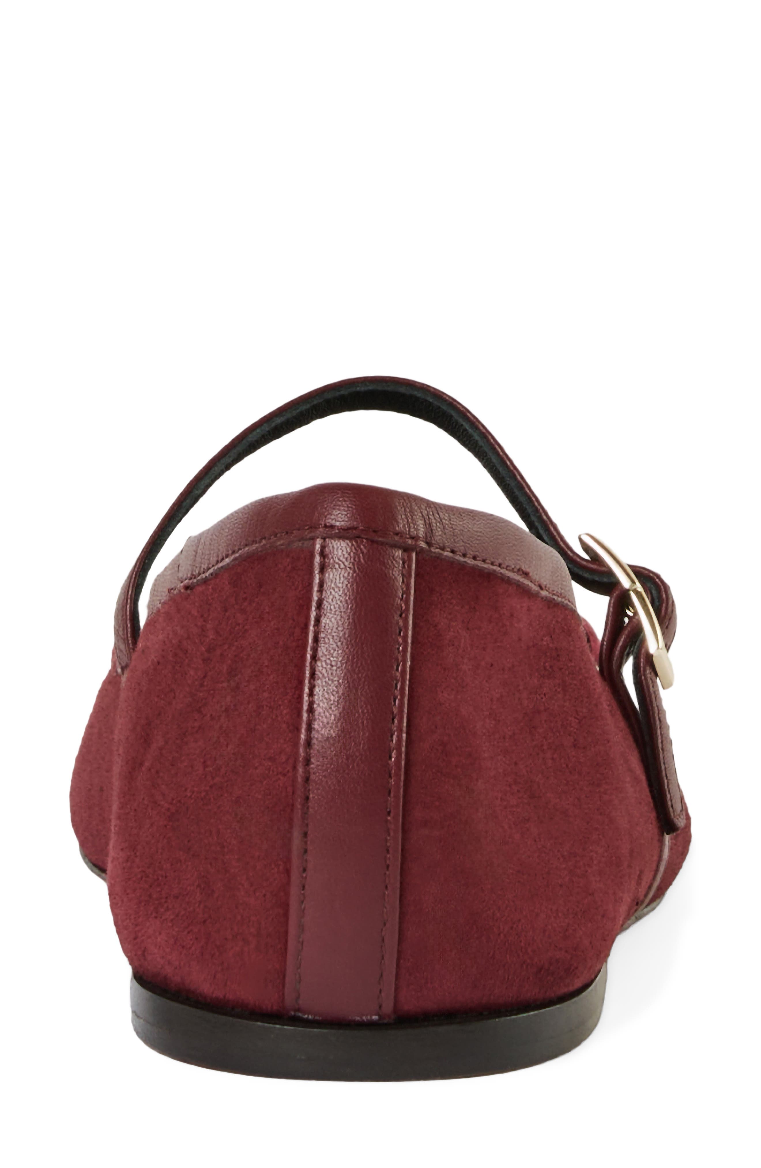 Monta Mary Jane Flat, Alternate, color, BORDEAUX SUEDE