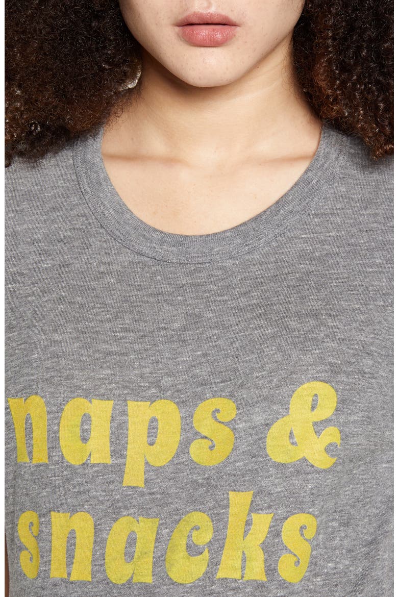 Naps & Snacks Maternity Graphic Tee, Alternate, color, HEATHER GREY