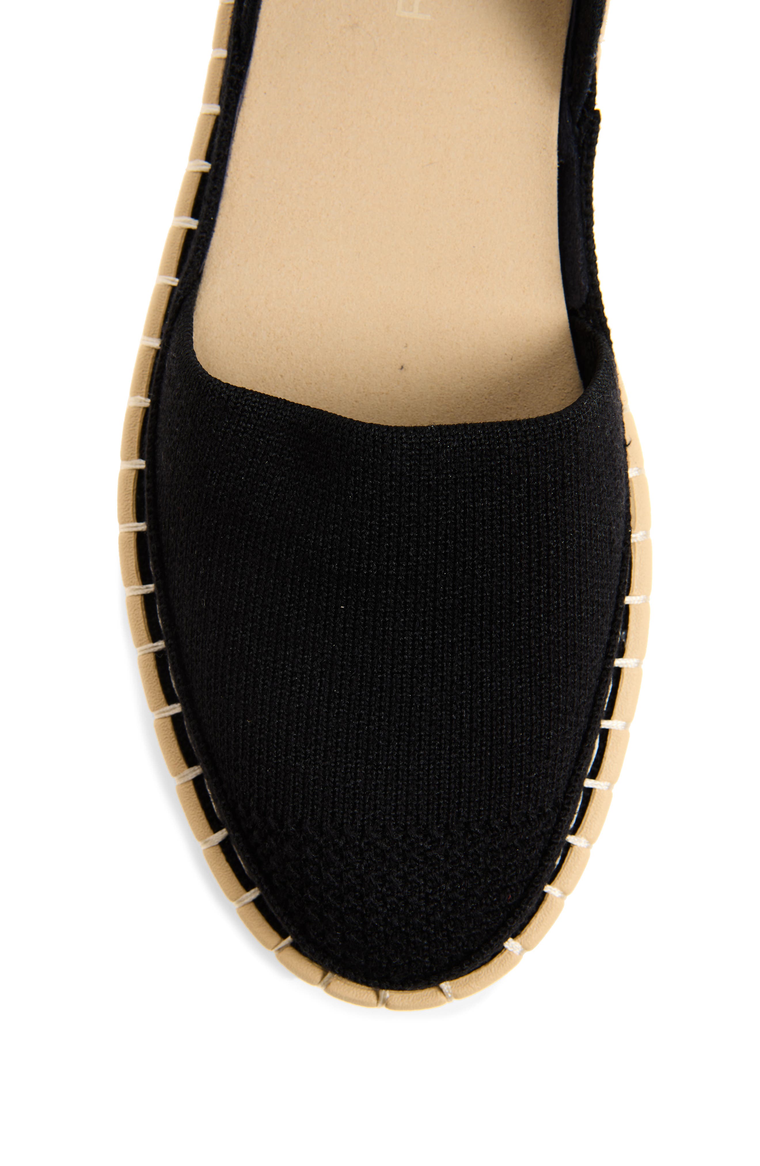 Rothy's The d'Orsay Ankle Tie Espadrille Flat, Alternate, color, Black