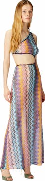 Missoni Long One-shoulder Cover-up With Cut-out Detail
