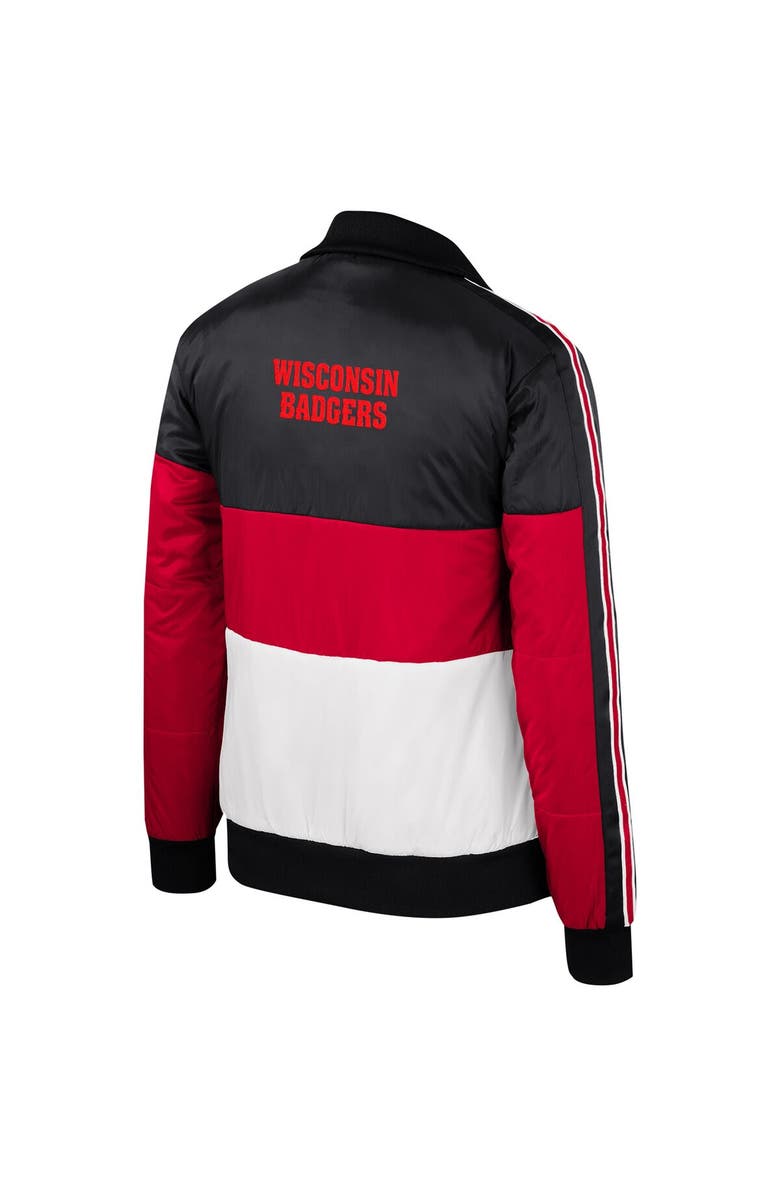 THE WILD COLLECTIVE Women's The Wild Collective Red Wisconsin Badgers Color-Block Puffer Full-Zip Jacket, Alternate, color, Red