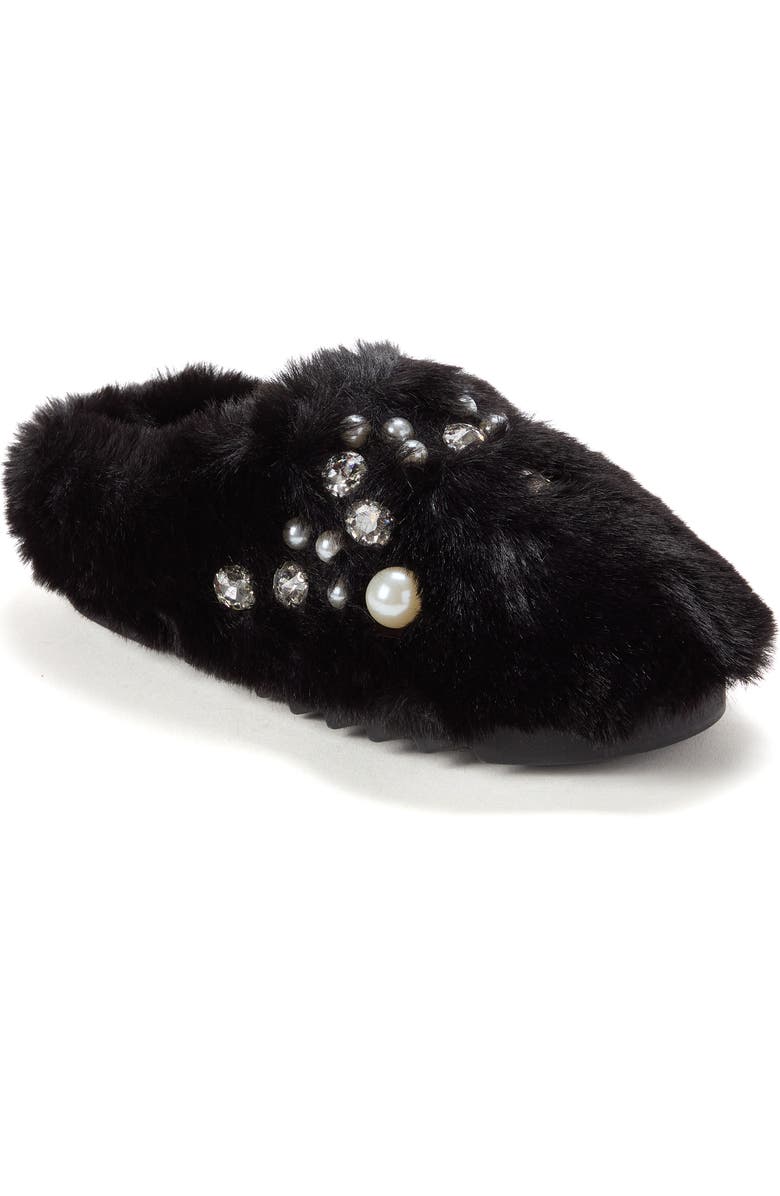 DEARFOAMS Annabelle Pile Clog with Embellishment, Main, color, Black