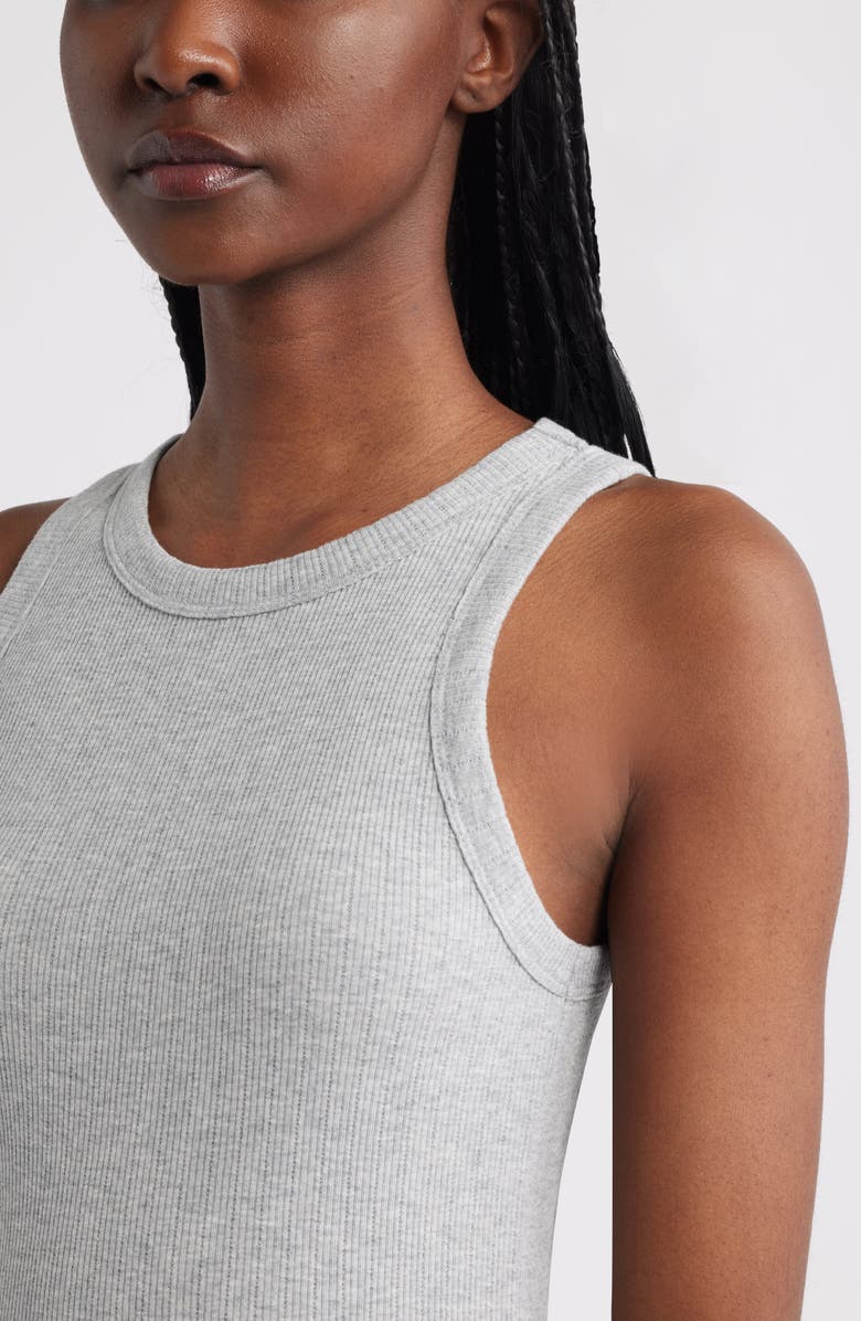 Treasure & Bond Pointelle Rib Crewneck Tank, Alternate, color, Grey Heather