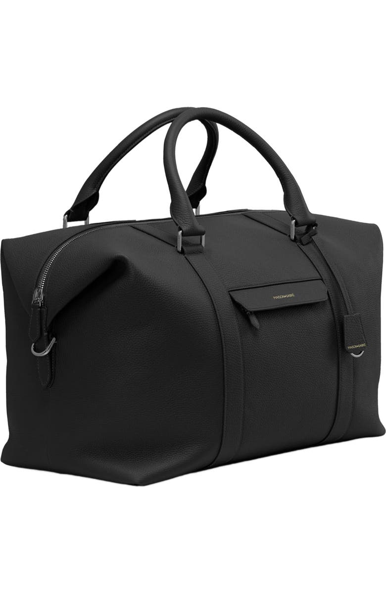 MAISON de SABRÉ Leather Duffle Bag, Alternate, color, Black Caviar