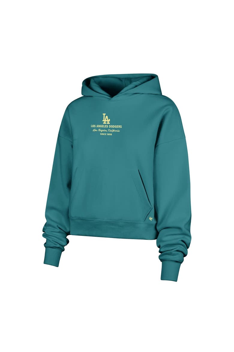 Women's '47  Teal Los Angeles Dodgers Contemporary Basics Anderson Foundation Hoodie, Alternate, color, Teal