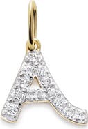 Monica Vinader Lab Grown Diamond Initial Pendant Charm