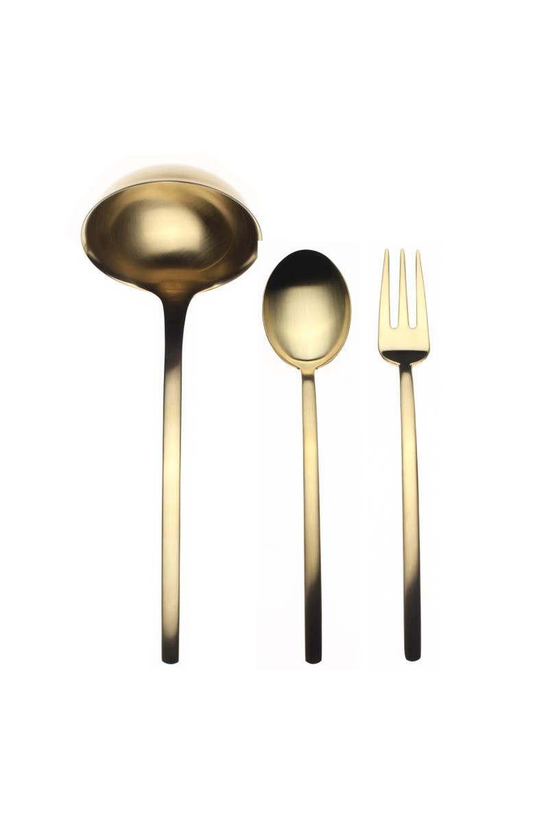 Mepra Due Serving Set - 3 Pieces, Main, color, Ice Gold