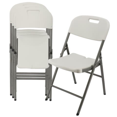 4 Piece Indoor and Outdoor Folding Chair Set
