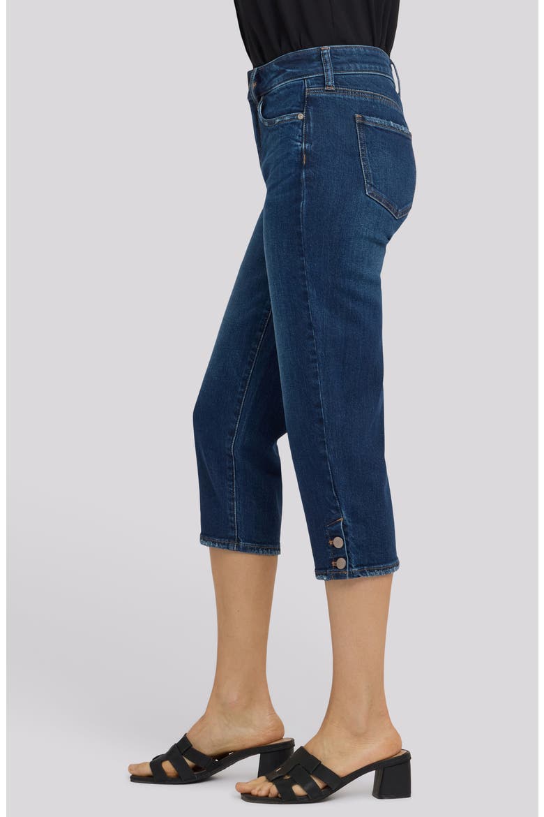Marilyn Button Cuff Crop Capri Jeans, Alternate, color, SUNSET VILLA