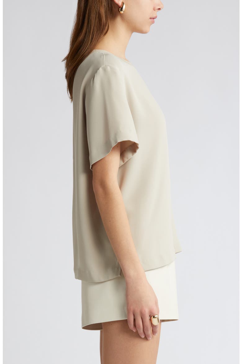 Matte Satin Tee, Alternate, color, TAN OXFORD
