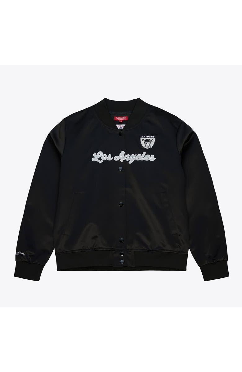 Mitchell & Ness Women's Mitchell & Ness Black Las Vegas Raiders Full-Snap Satin Jacket, Alternate, color, Black