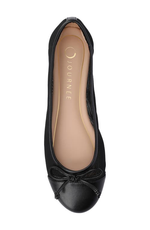 Journee Collection Kaiah Ballet Flat In Mesh/black