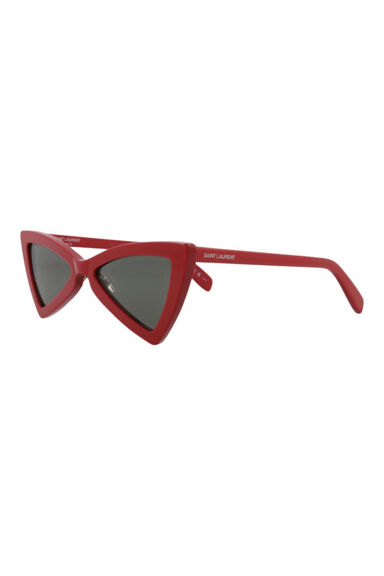 53mm Polarized Cat Eye Sunglasses, Alternate, color, RED RED GREY