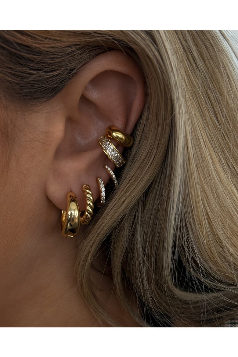 Goldie Earrings, Alternate, color, Gold