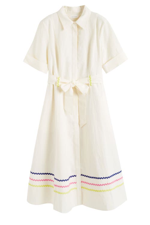 Chinti & Parker Cream Tencel-linen Starboard Dress In Cream