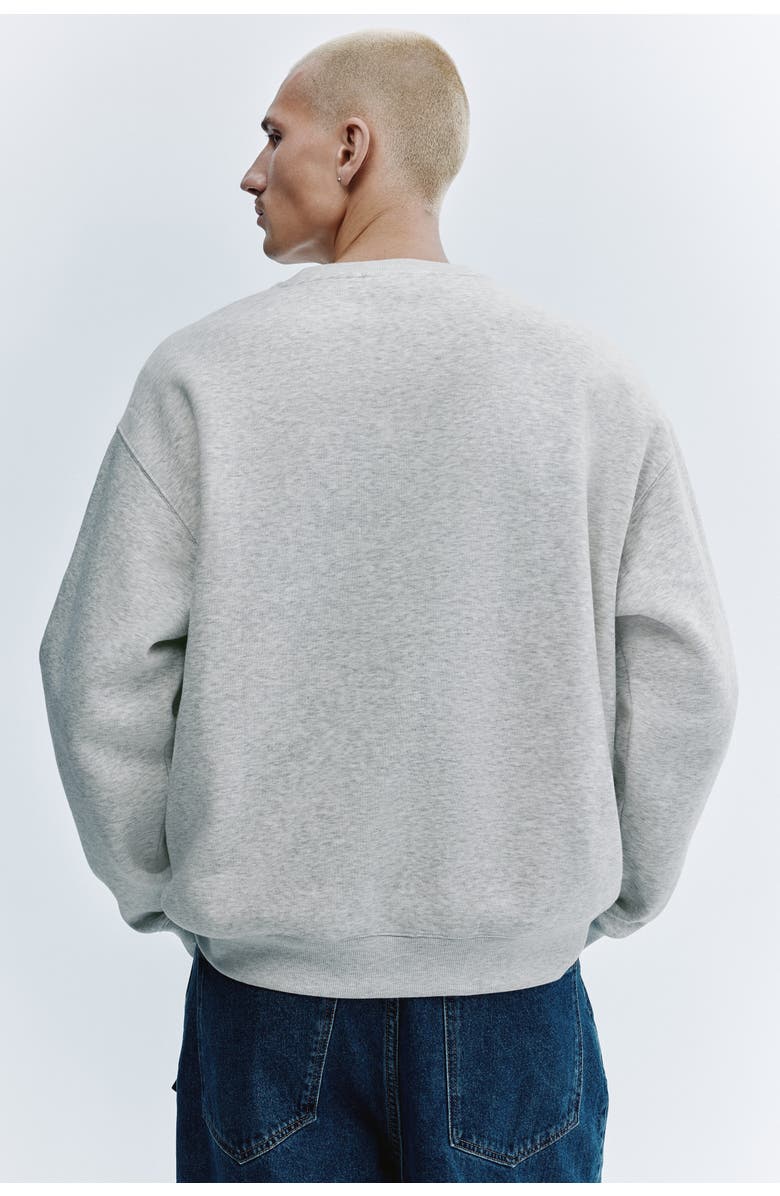 H&M Relaxed Fit Embroidery-motif Sweatshirt, Alternate, color, Gray/Slow Gardening Club