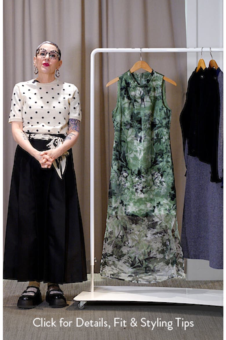 Floral Semisheer Organza Midi Dress video