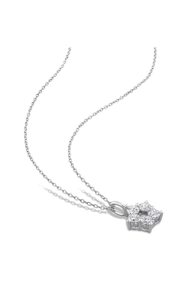 Lab-Grown Diamond Star Necklace Sterling Silver, Alternate, color, Sterling silver