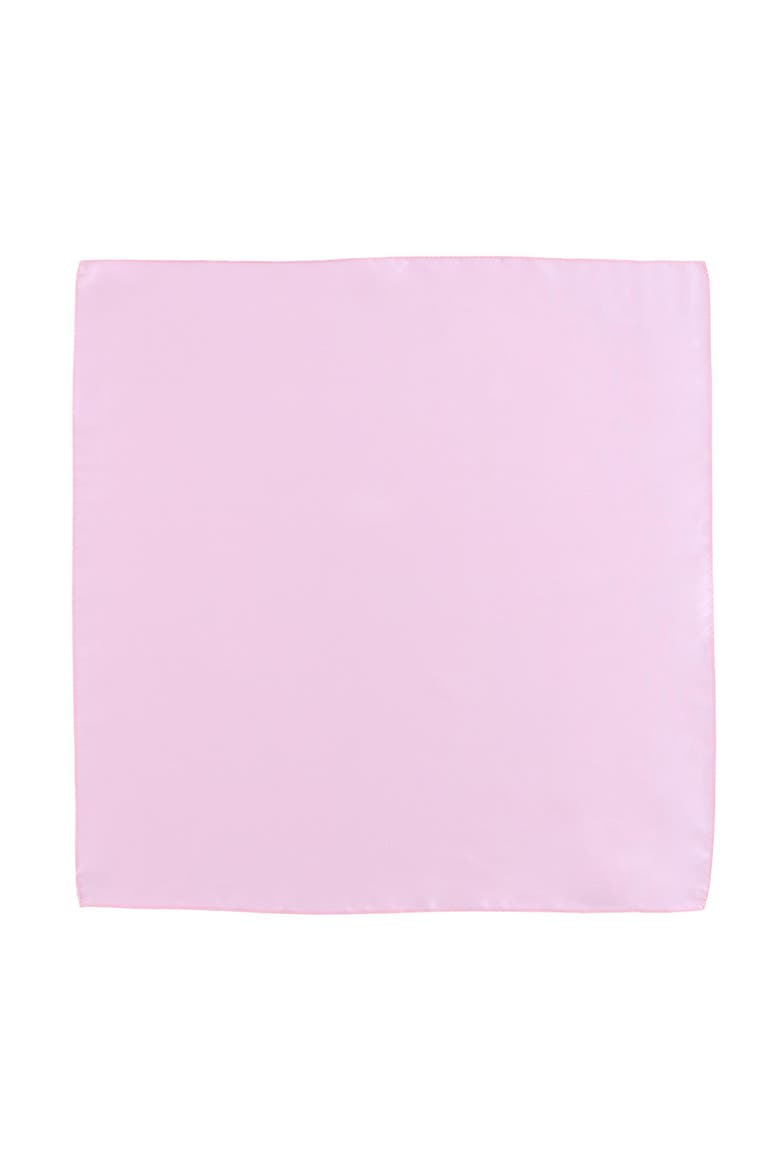 Sutton Solid Color 13 Inch Silk Pocket Square, Alternate, color, Pink