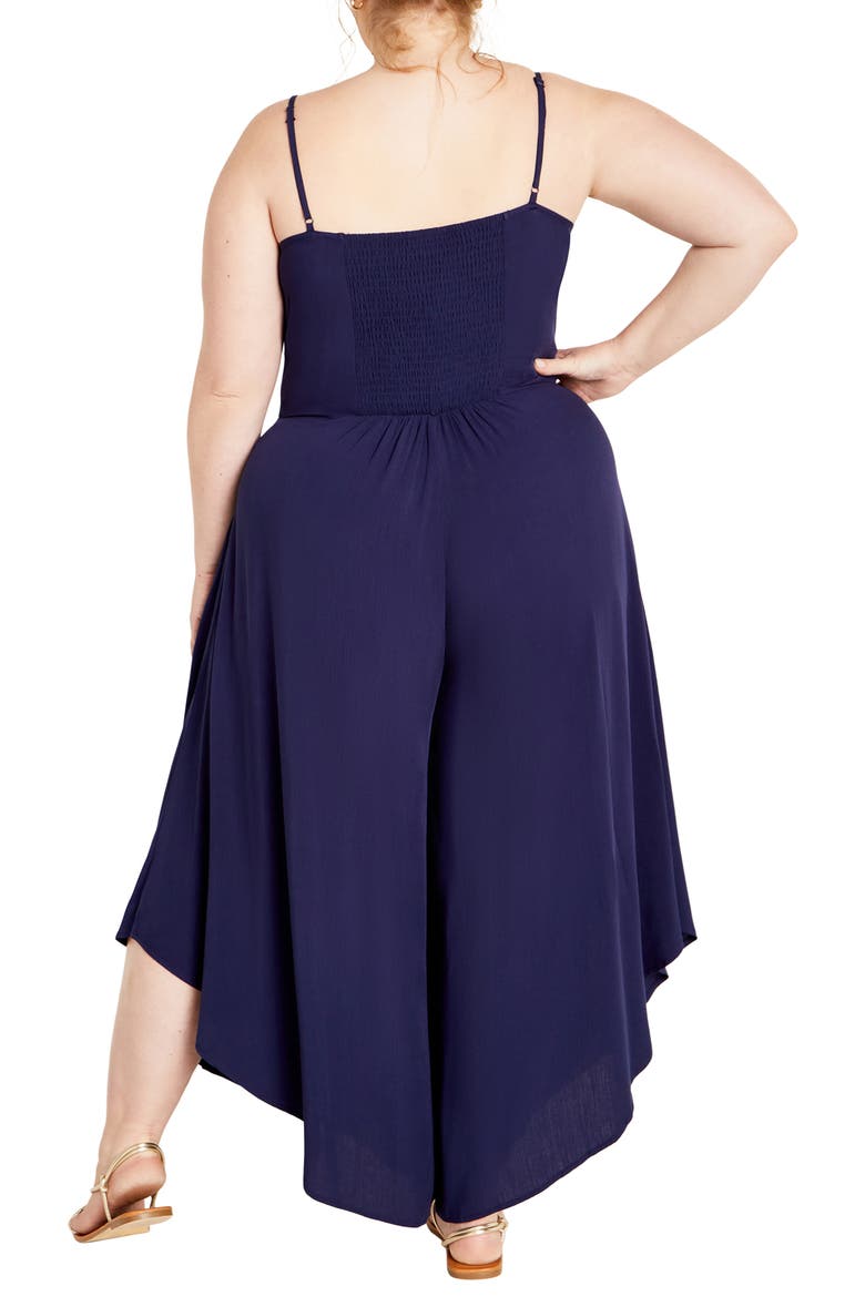 Sara Tie Waist Sleeveless Jumpsuit, Alternate, color, NAVY