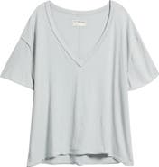 Free People Nina V-Neck Cotton T-Shirt