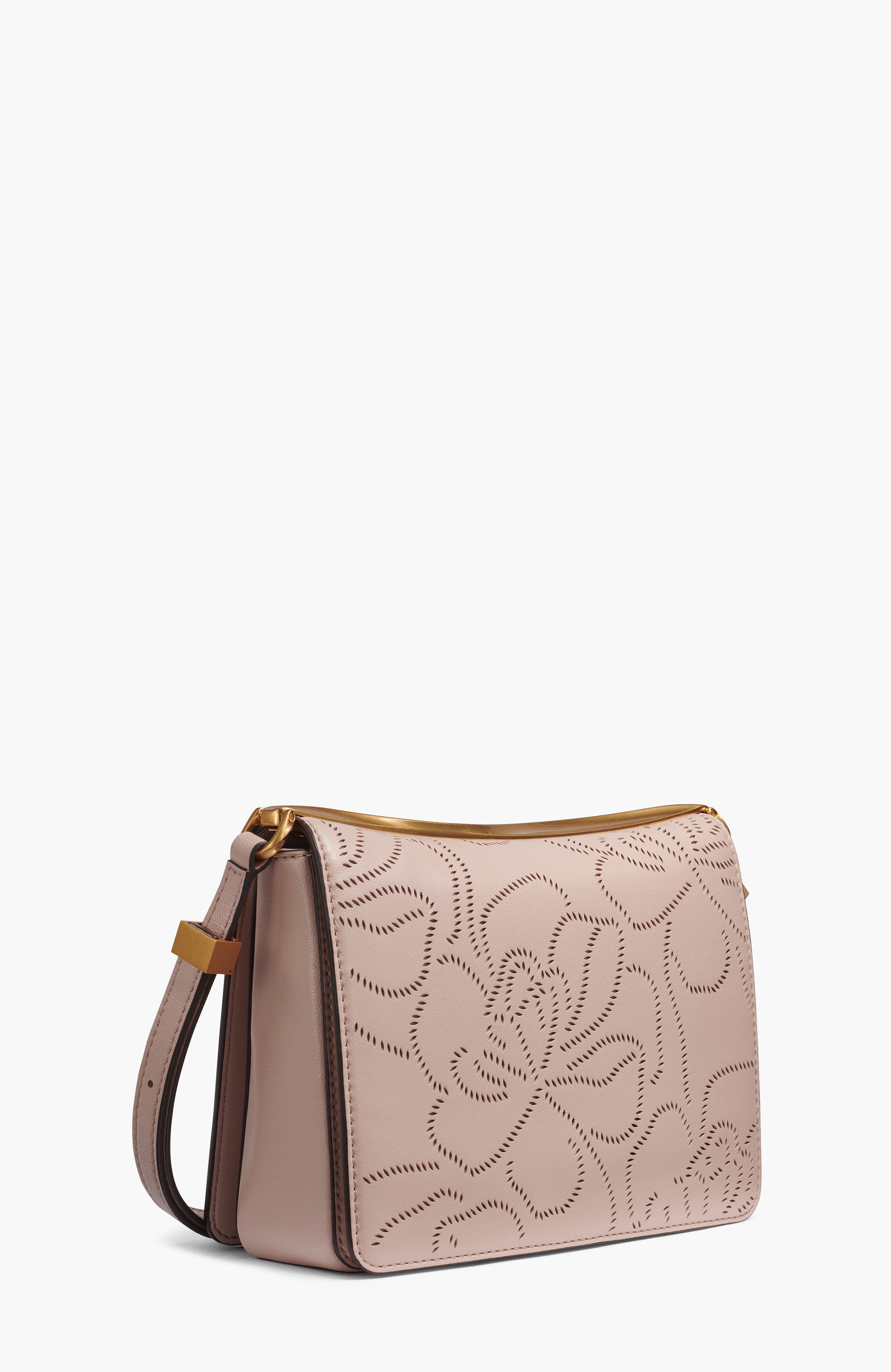 Donna Karan New York Jericho Floral Perf Shoulder, Alternate, color, Snow Petal